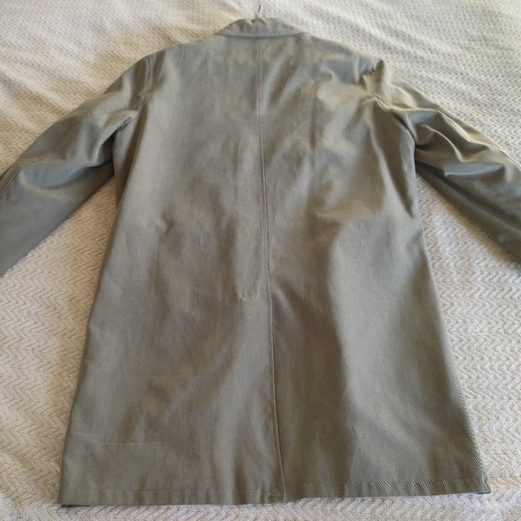 Men's London Fog Trench Coat - Size 40S - Color Dark Green - Picture 14 of 16